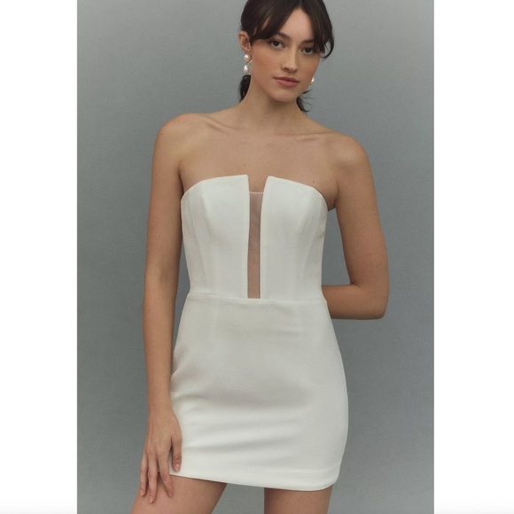 Dress the Population Chloe Illusion Inset Strapless Mini Dress - Picture 1 of 6